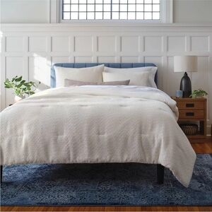 THRESHOLD NWT 3pc boucle comforter set -cream -king